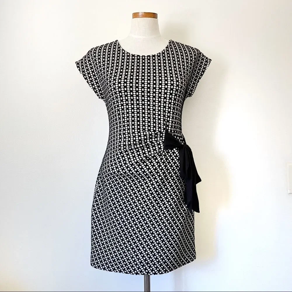 Anthropologie Saturday Sunday Isabel Bow tie midi dress size XS preowned - Picture 3 of 6